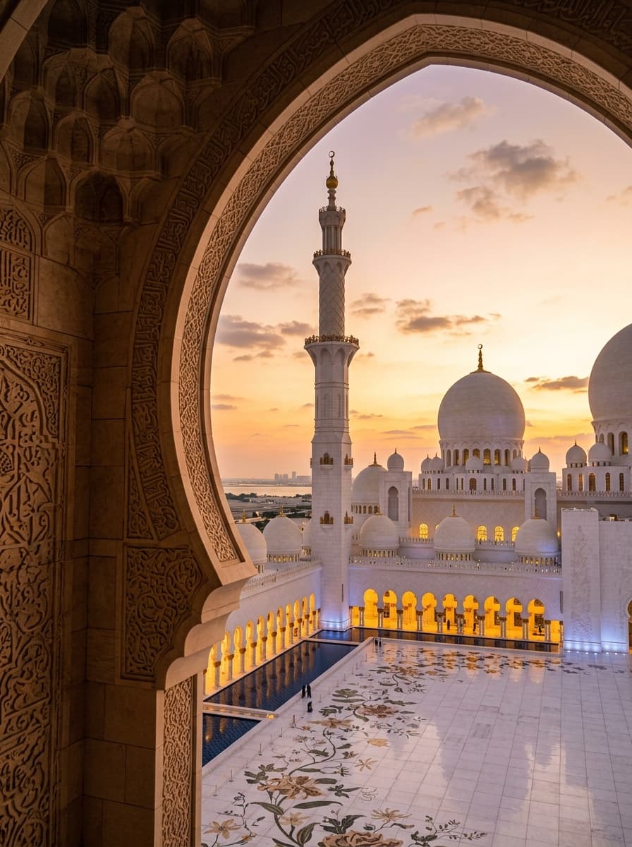 Majestic Islamic Mosque Arch Architecture